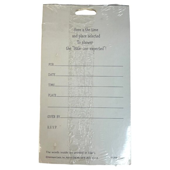 3 Hallmark Baby Shower Invitations 8 Packs Animal Design New Sealed Pink Yellow - Picture 7 of 7